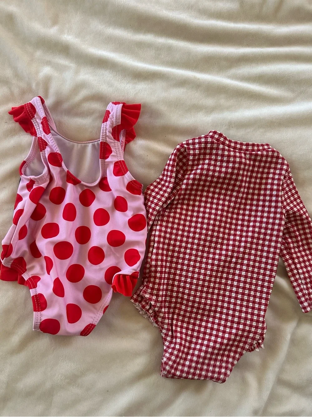 Disney Baby Minnie Swimsuit Bubdle 0-3 Months One Piece Rash Guard Gingham